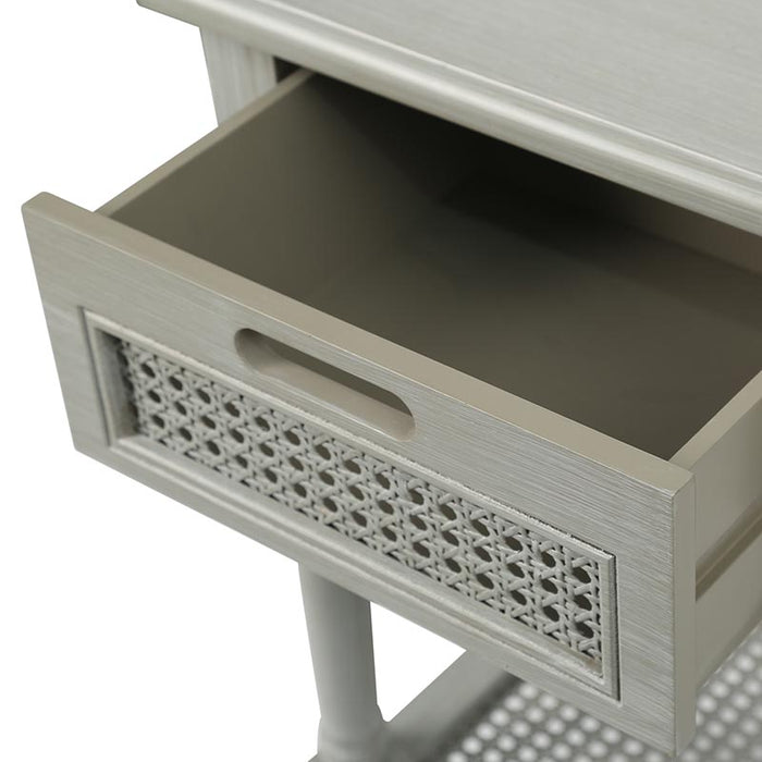 HOMEBI Wood Nightstand Modern End Table With Drawer and Shelf