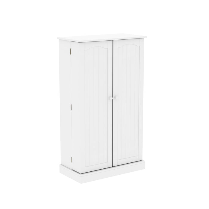 HOMEFORT 41" Kitchen Pantry, Farmhouse Pantry Cabinet, Storage Cabinet with Doors and Adjustable Shelves 41" H x 23.2" W x 12" D (White)
