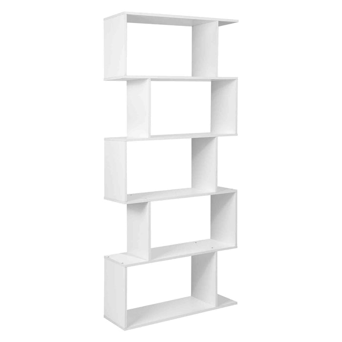 HOMEBI 5-Tier Geometric Bookshelf