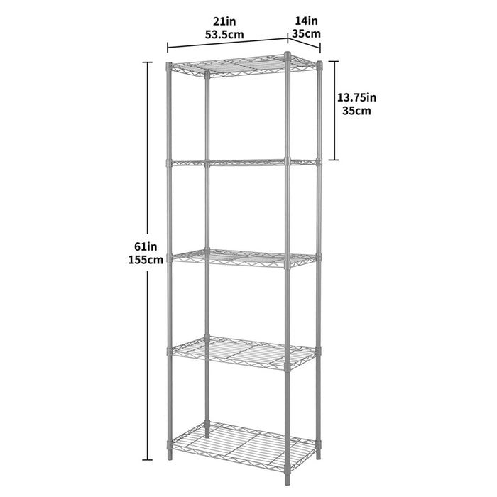 HOMEBI 5-Tier Wire Shelves